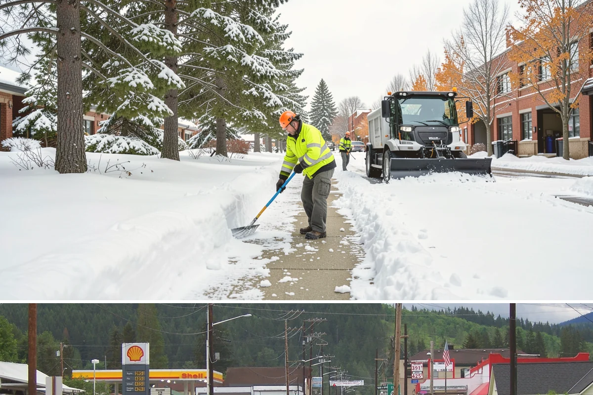 Crosswalk Clearing in Granite Falls, Snohomish County, WA - Include crosswalk clearing with every plow visit during lowland snow events, generally December through February.