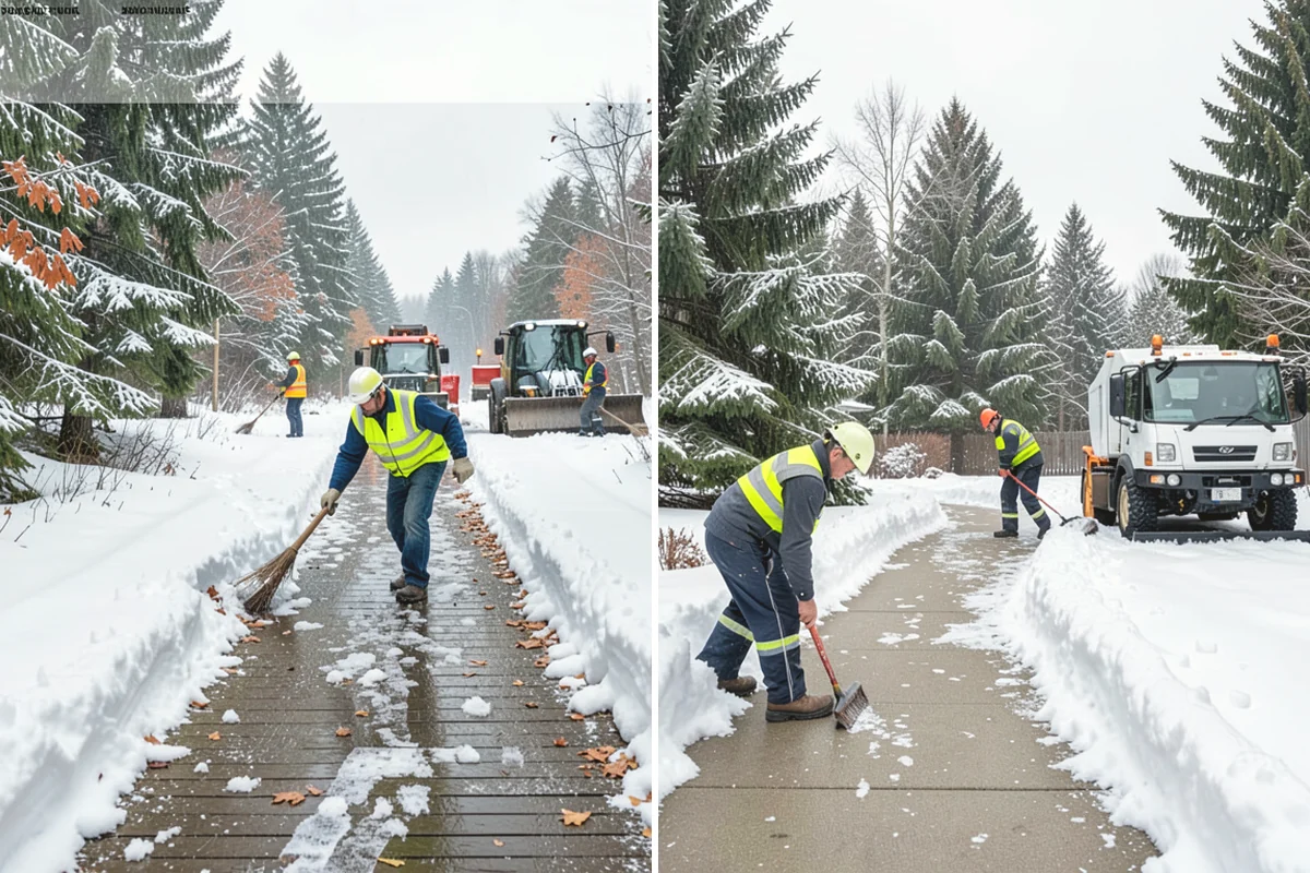 Crosswalk Clearing in La Conner, Skagit County, WA - Clear the crossing surface down to the pavement