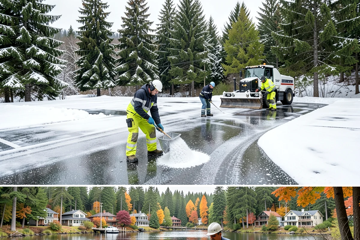 Crosswalk Clearing in La Conner, Skagit County, WA - Include crosswalk clearing with every plow visit during lowland snow events, generally December through February.