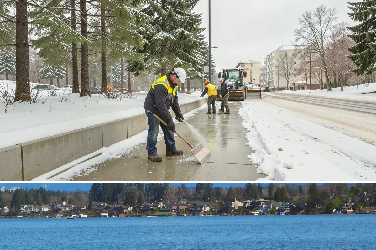 Crosswalk Clearing in Lake Stevens, Snohomish County, WA - Include crosswalk clearing with every plow visit during lowland snow events, generally December through February.