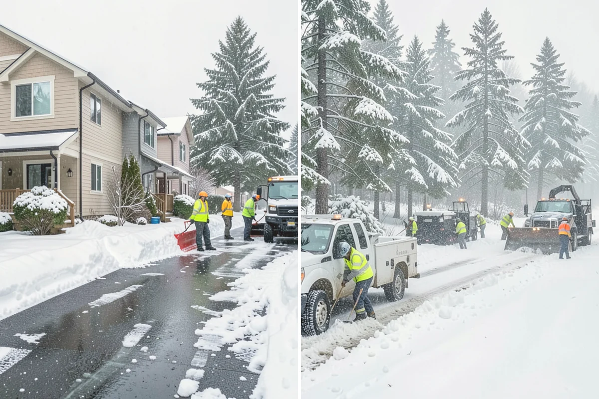 Crosswalk Clearing in Langley, Island County, WA - Clear the crossing surface down to the pavement