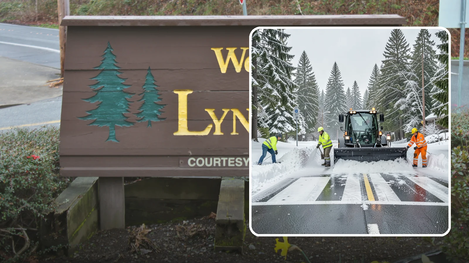 Crosswalk Clearing in Lynnwood, Snohomish County, WA - Clearing of crosswalks and pedestrian crossings so foot traffic can cross safely where plow berms tend to pile up.