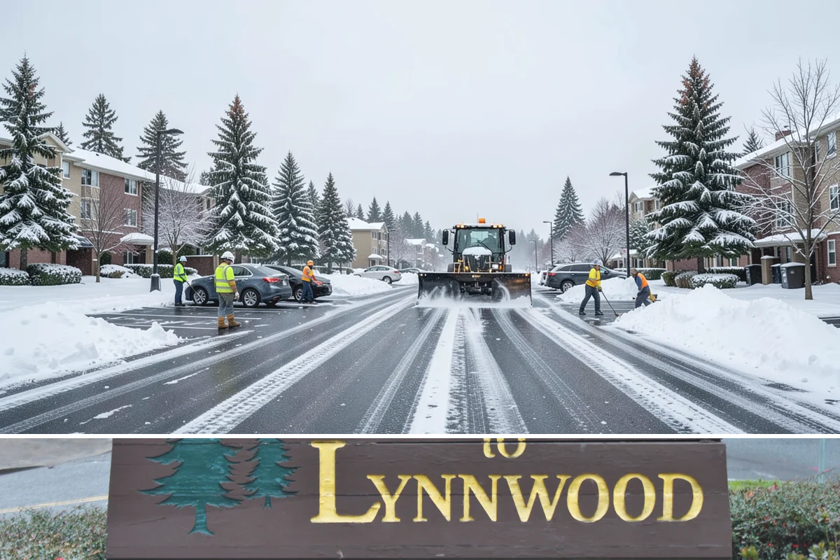 Crosswalk Clearing in Lynnwood, Snohomish County, WA - Include crosswalk clearing with every plow visit during lowland snow events, generally December through February.