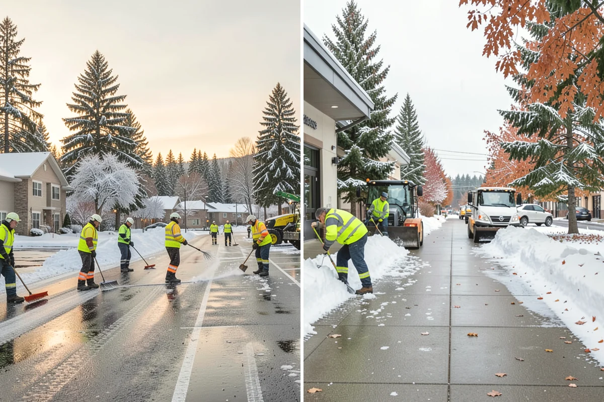 Crosswalk Clearing in Mercer Island, King County, WA - Clear the crossing surface down to the pavement