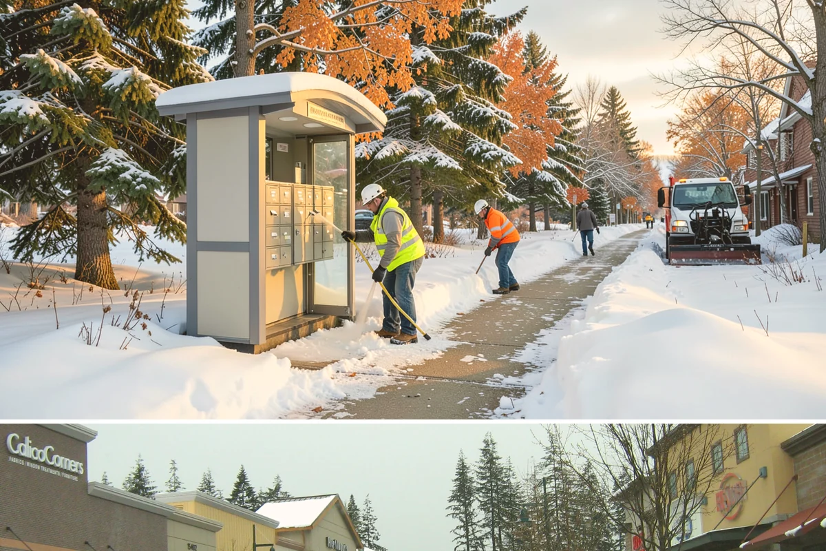 Crosswalk Clearing in Mill Creek, Snohomish County, WA - Include crosswalk clearing with every plow visit during lowland snow events, generally December through February.
