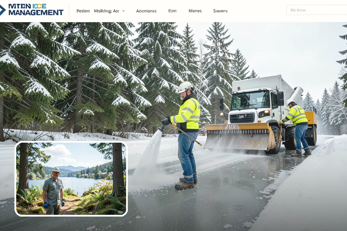 Crosswalk Clearing in Milton, King County, WA - Removes both fallen snow and the plow berm at the curbs