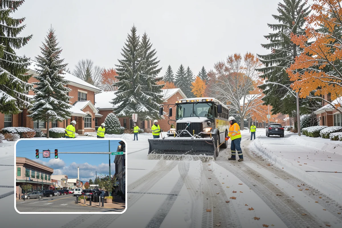 Crosswalk Clearing in Monroe, Snohomish County, WA - Removes both fallen snow and the plow berm at the curbs
