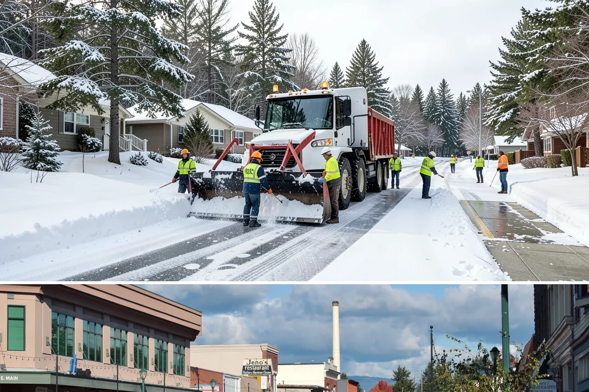 Crosswalk Clearing in Monroe, Snohomish County, WA - Include crosswalk clearing with every plow visit during lowland snow events, generally December through February.