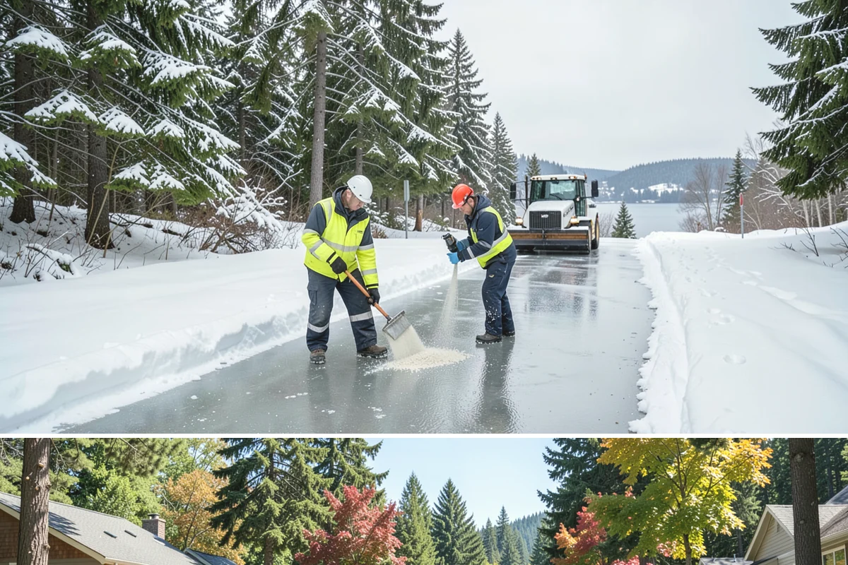 Crosswalk Clearing in Orting, Pierce County, WA - Include crosswalk clearing with every plow visit during lowland snow events, generally December through February.
