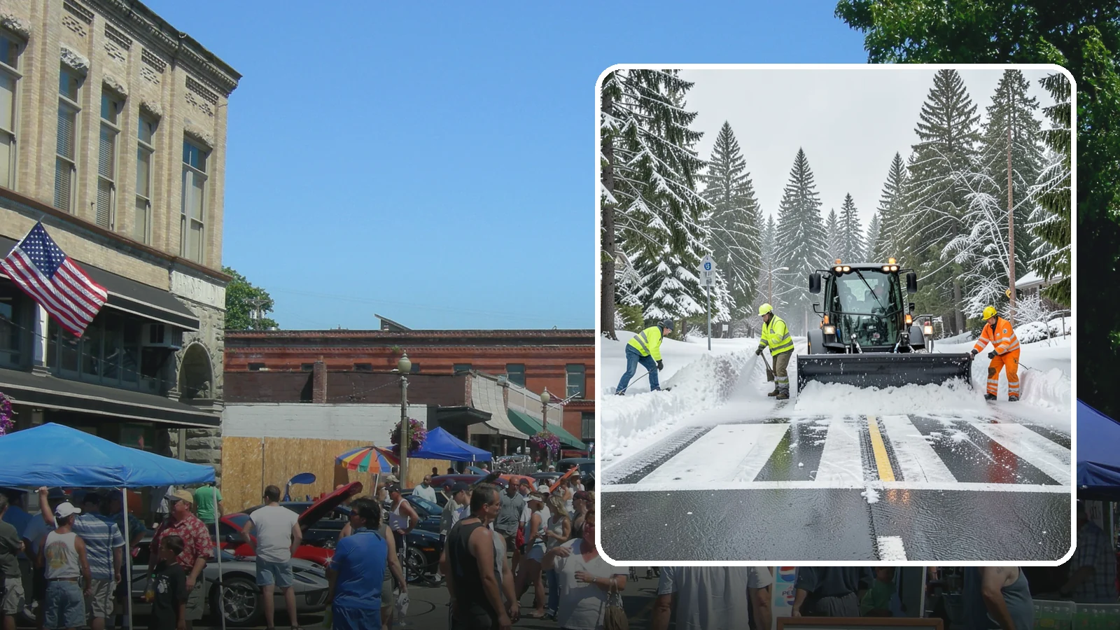 Crosswalk Clearing in Snohomish, Snohomish County, WA - Clearing of crosswalks and pedestrian crossings so foot traffic can cross safely where plow berms tend to pile up.