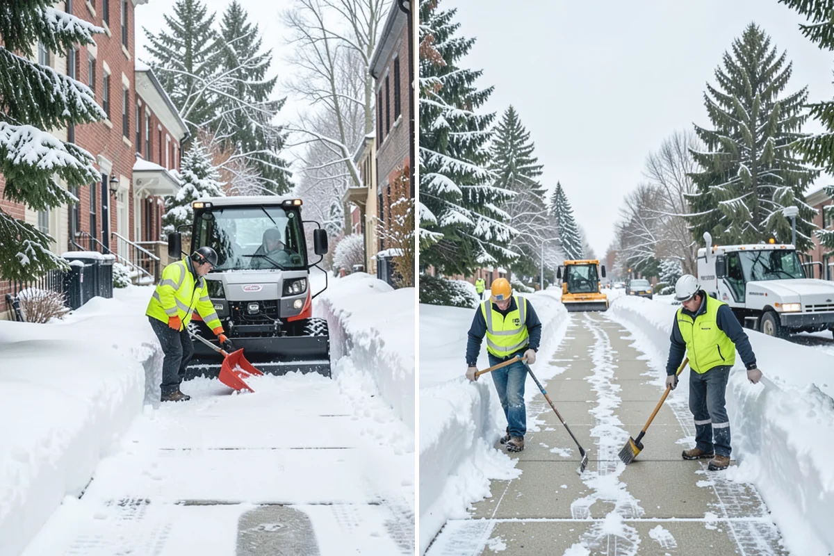 Crosswalk Clearing in Sumner, Pierce County, WA - Clear the crossing surface down to the pavement