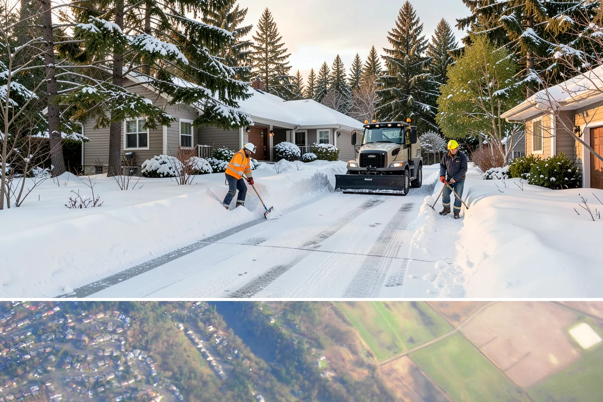 Cul-de-Sac Snow Removal in Algona, King County, WA - Arrange neighborhood or HOA cul-de-sac coverage before the arctic outflow events that hit the lowlands in midwinter.
