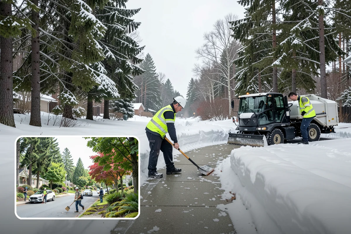 Cul-de-Sac Snow Removal in Beaux Arts Village, King County, WA - Clears turnarounds that public plows commonly bypass