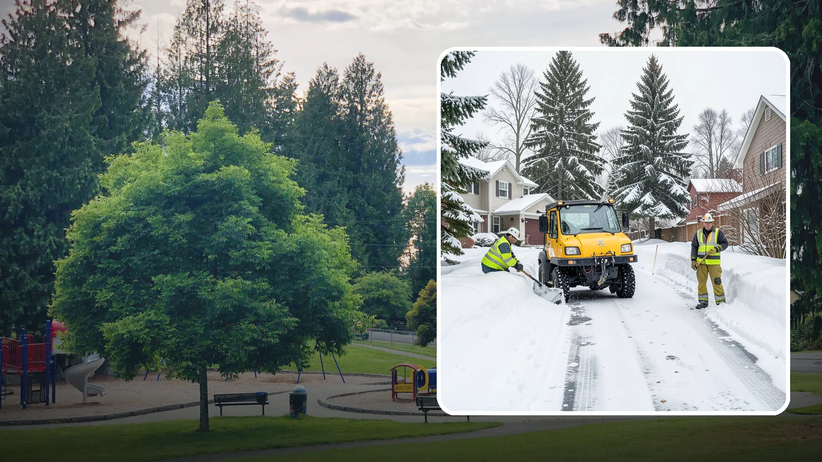 Cul-de-Sac Snow Removal in Bonney Lake, Pierce County, WA - Plowing of cul-de-sacs and turnarounds that city crews often skip, keeping neighborhood traffic moving.
