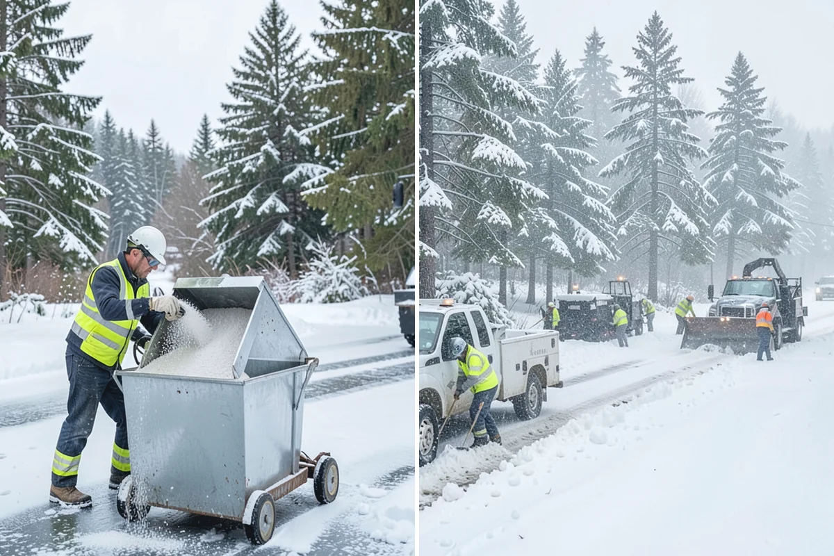 Cul-de-Sac Snow Removal in Bonney Lake, Pierce County, WA - Plow the circular bulb and connecting street width