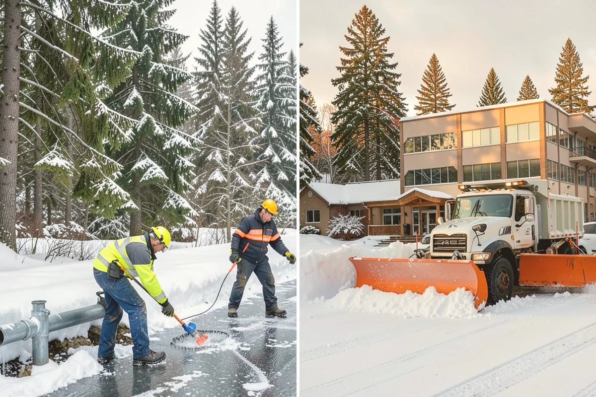 Cul-de-Sac Snow Removal in Bothell, King County, WA - Plow the circular bulb and connecting street width