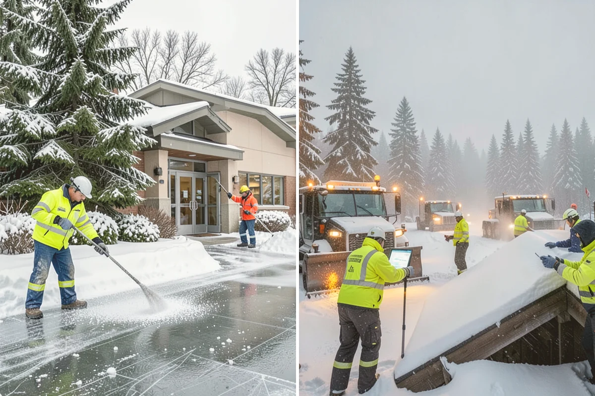 Cul-de-Sac Snow Removal in Brier, Snohomish County, WA - Plow the circular bulb and connecting street width