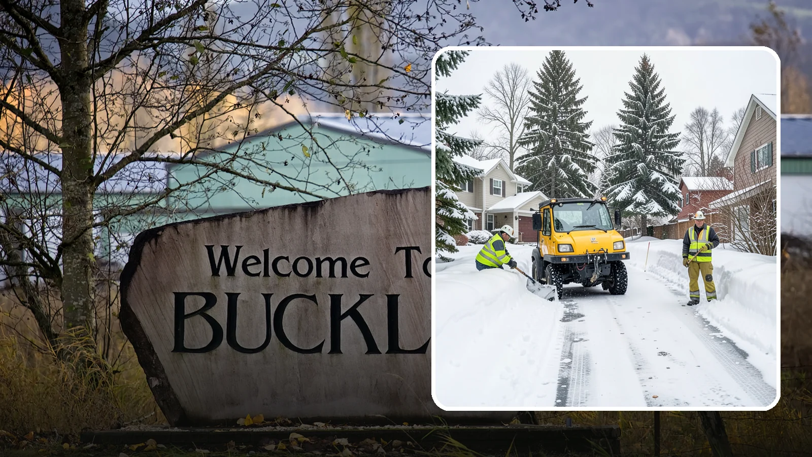 Cul-de-Sac Snow Removal in Buckley, Pierce County, WA - Plowing of cul-de-sacs and turnarounds that city crews often skip, keeping neighborhood traffic moving.
