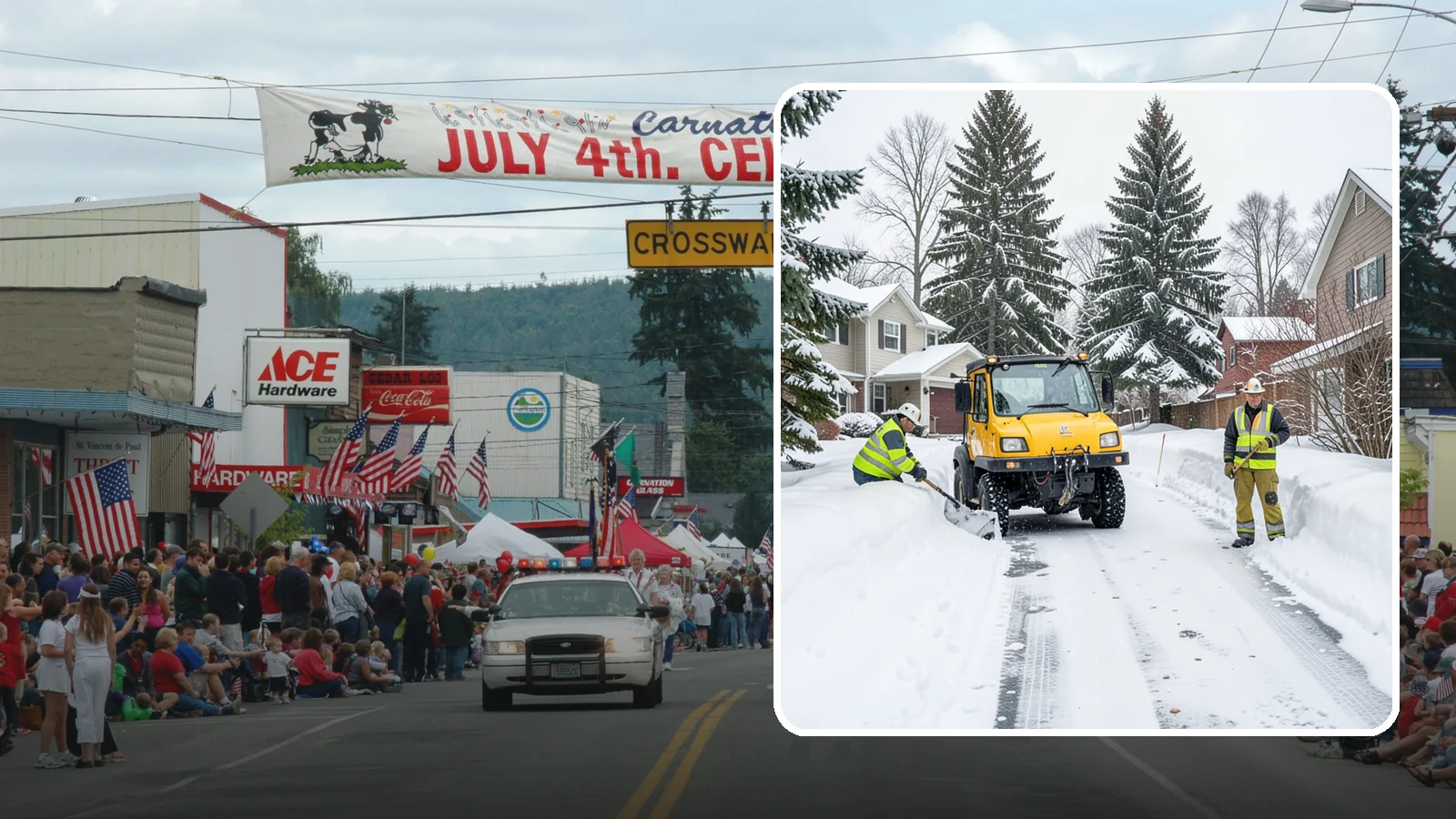 Cul-de-Sac Snow Removal in Carnation, King County, WA - Plowing of cul-de-sacs and turnarounds that city crews often skip, keeping neighborhood traffic moving.