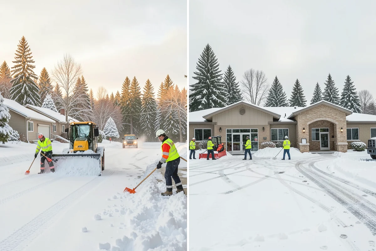 Cul-de-Sac Snow Removal in Carnation, King County, WA - Plow the circular bulb and connecting street width