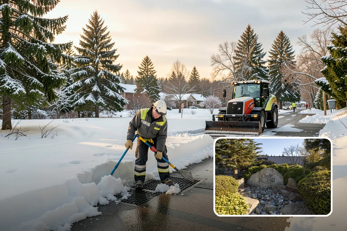 Cul-de-Sac Snow Removal in Clyde Hill, King County, WA - Clears turnarounds that public plows commonly bypass