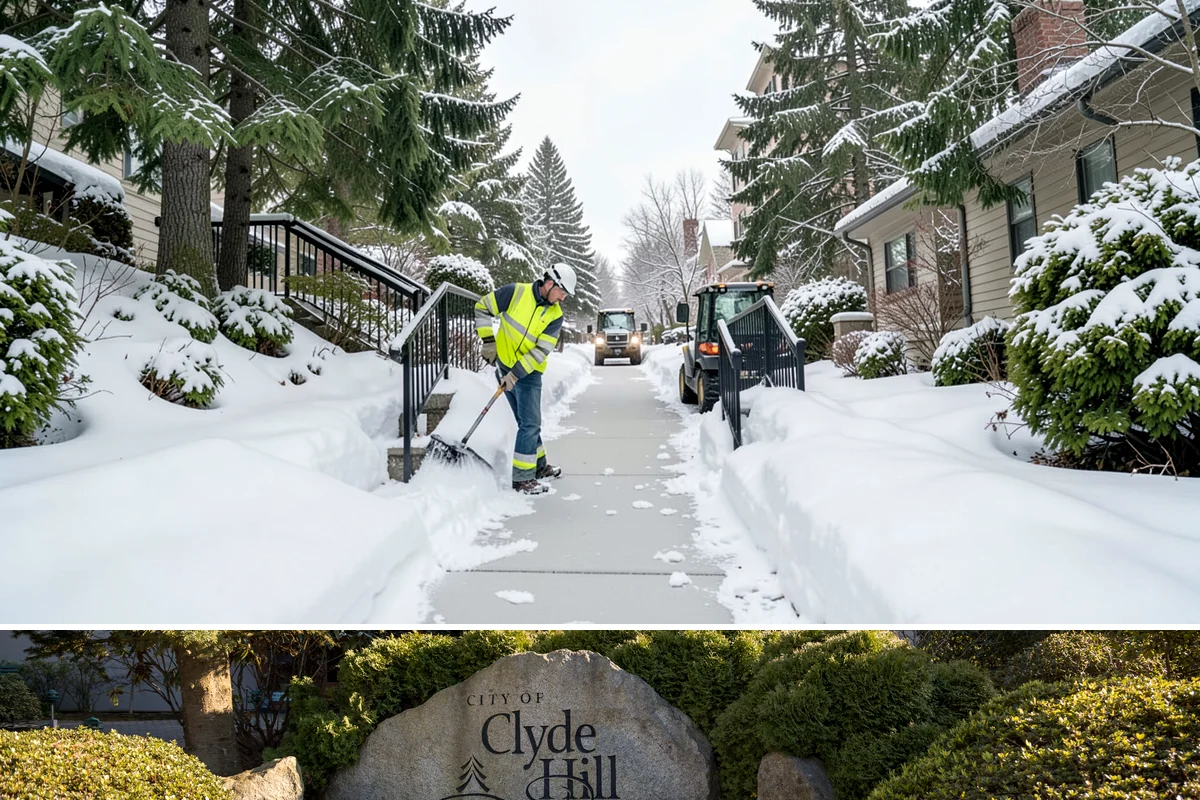 Cul-de-Sac Snow Removal in Clyde Hill, King County, WA - Arrange neighborhood or HOA cul-de-sac coverage before the arctic outflow events that hit the lowlands in midwinter.