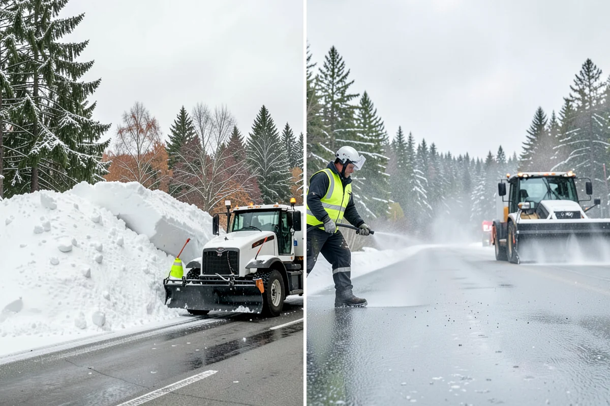 Cul-de-Sac Snow Removal in Concrete, Skagit County, WA - Plow the circular bulb and connecting street width