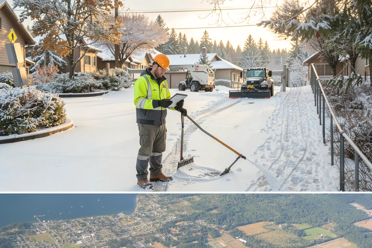 Cul-de-Sac Snow Removal in Coupeville, Island County, WA - Arrange neighborhood or HOA cul-de-sac coverage before the arctic outflow events that hit the lowlands in midwinter.