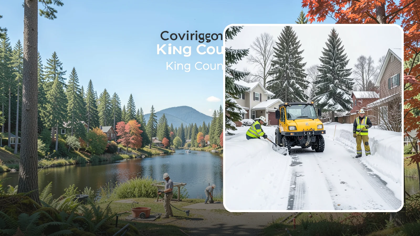 Cul-de-Sac Snow Removal in Covington, King County, WA - Plowing of cul-de-sacs and turnarounds that city crews often skip, keeping neighborhood traffic moving.