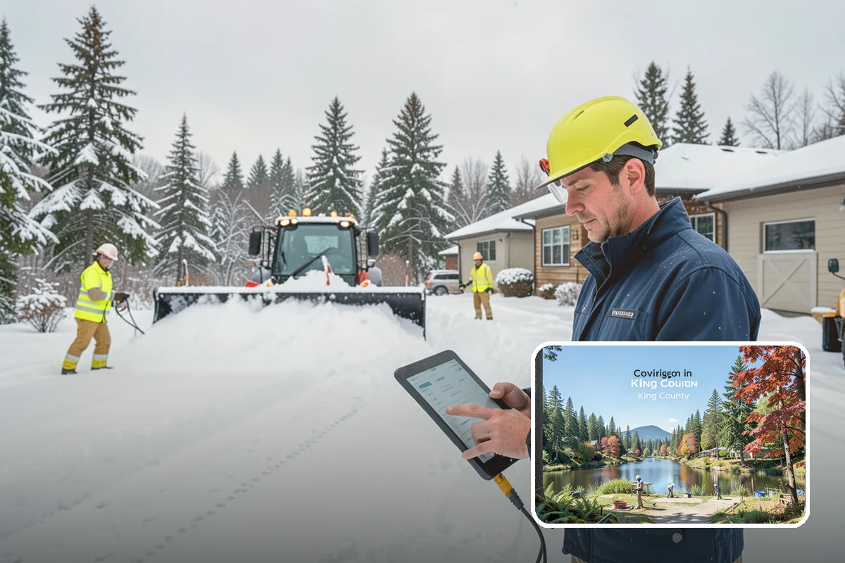 Cul-de-Sac Snow Removal in Covington, King County, WA - Clears turnarounds that public plows commonly bypass