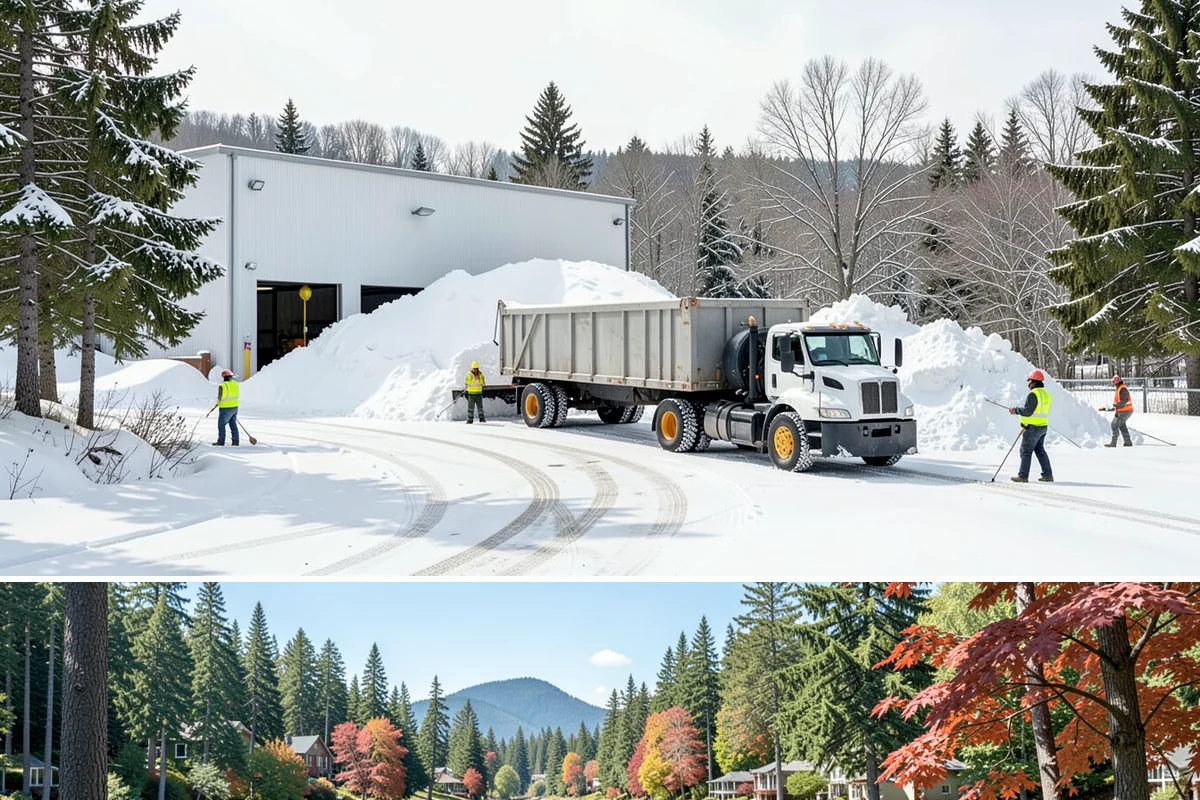 Cul-de-Sac Snow Removal in Covington, King County, WA - Arrange neighborhood or HOA cul-de-sac coverage before the arctic outflow events that hit the lowlands in midwinter.