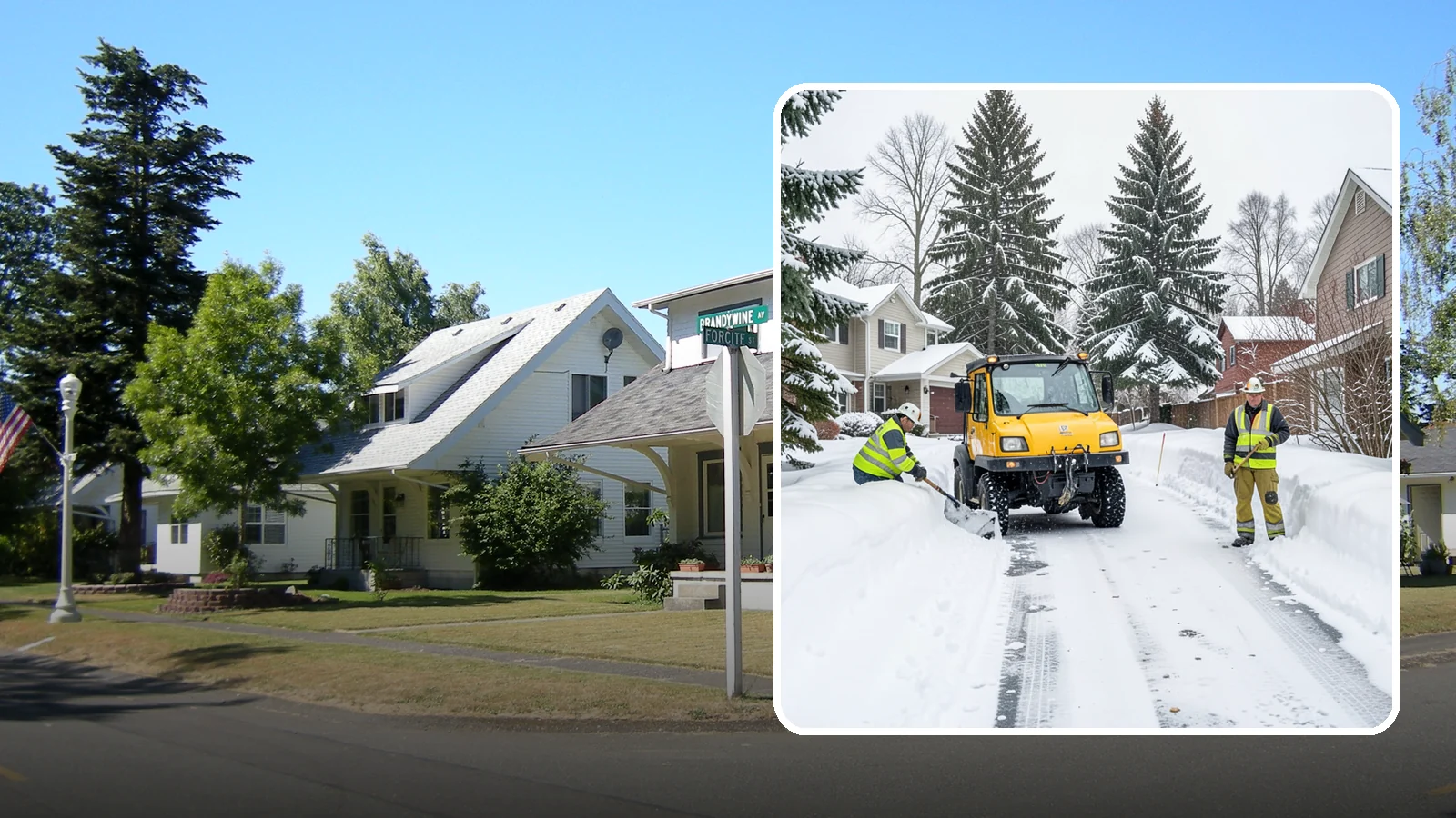 Cul-de-Sac Snow Removal in DuPont, Pierce County, WA - Plowing of cul-de-sacs and turnarounds that city crews often skip, keeping neighborhood traffic moving.