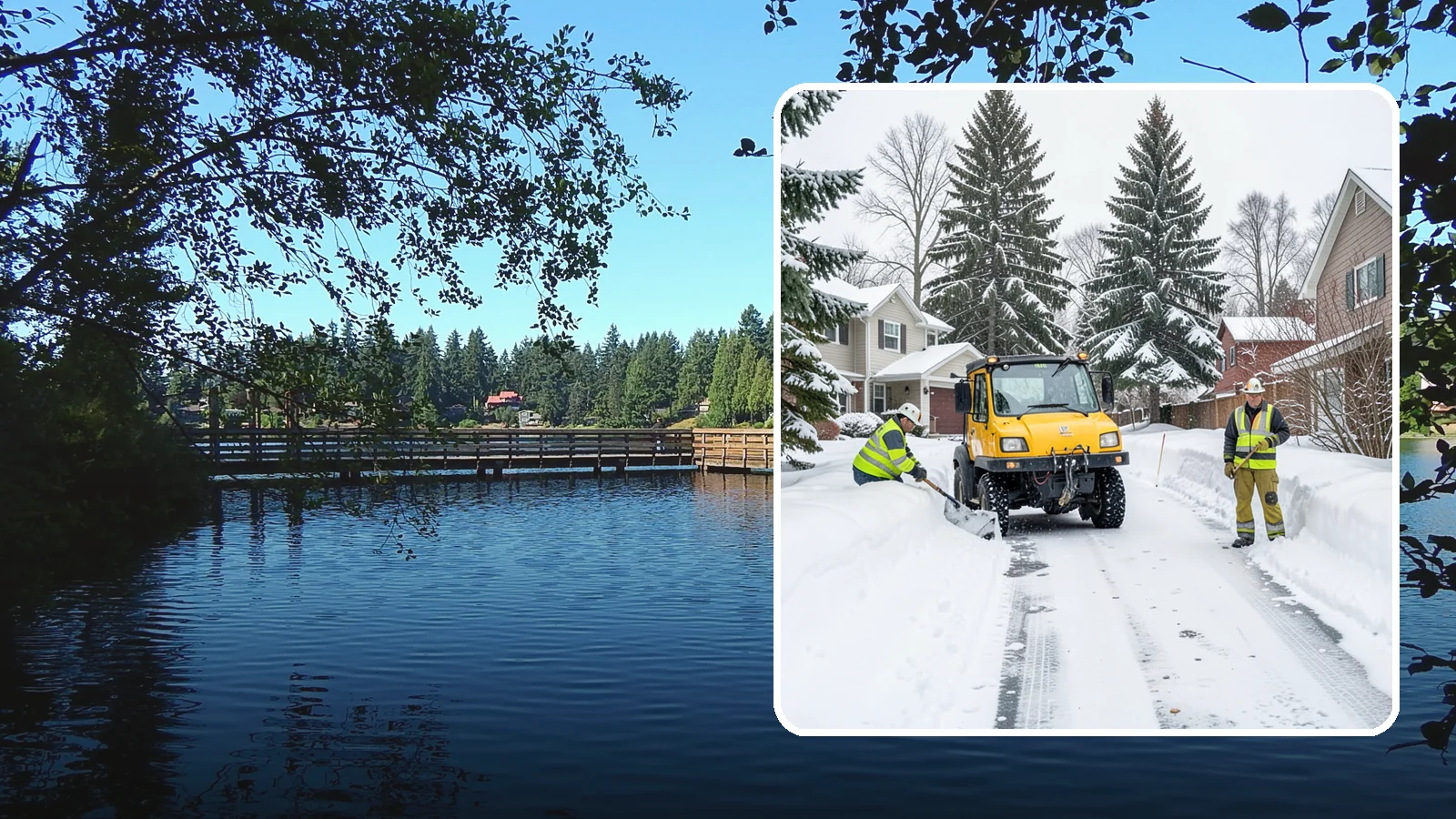 Cul-de-Sac Snow Removal in Federal Way, King County, WA - Plowing of cul-de-sacs and turnarounds that city crews often skip, keeping neighborhood traffic moving.