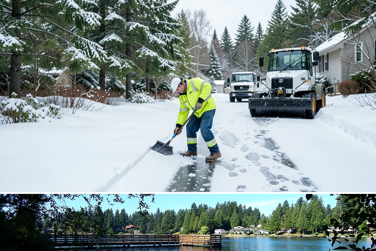 Cul-de-Sac Snow Removal in Federal Way, King County, WA - Arrange neighborhood or HOA cul-de-sac coverage before the arctic outflow events that hit the lowlands in midwinter.