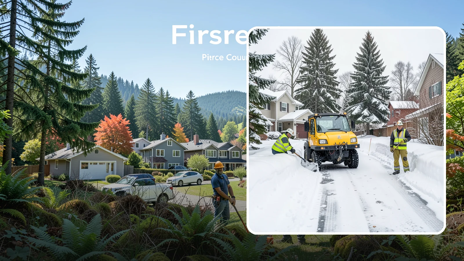Cul-de-Sac Snow Removal in Fircrest, Pierce County, WA - Plowing of cul-de-sacs and turnarounds that city crews often skip, keeping neighborhood traffic moving.