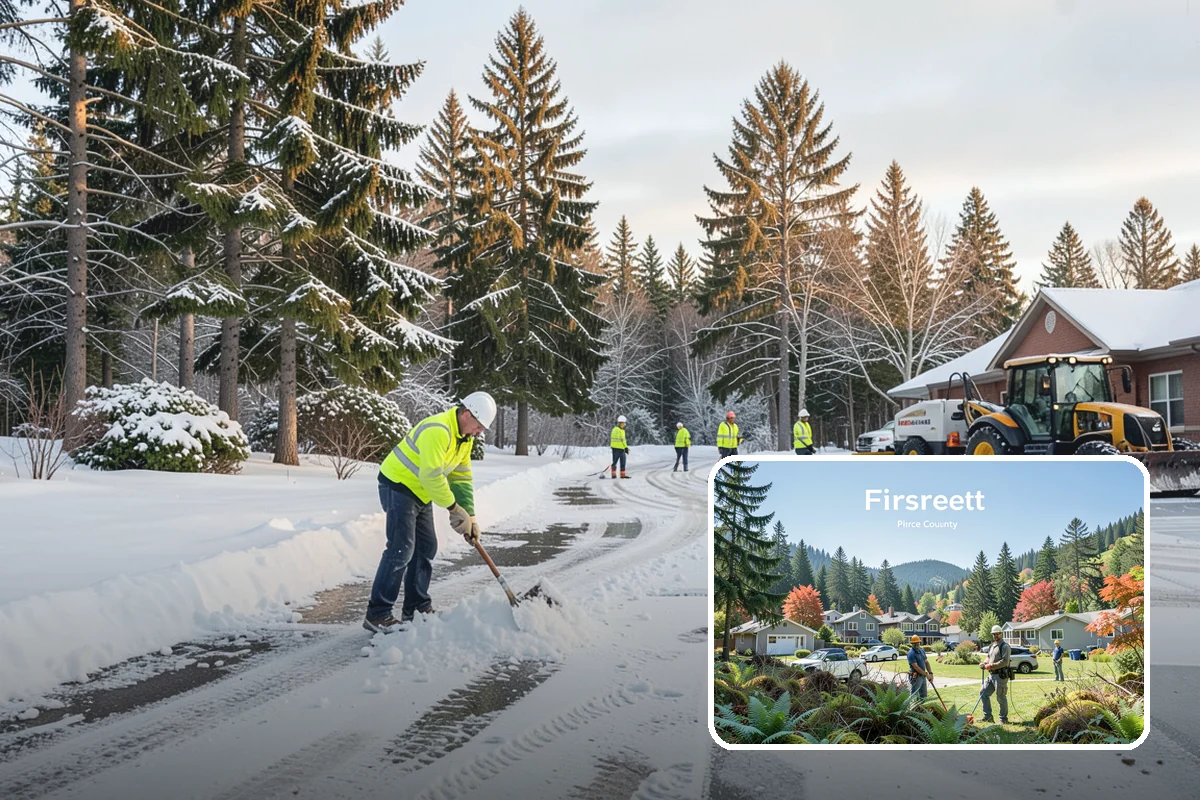 Cul-de-Sac Snow Removal in Fircrest, Pierce County, WA - Clears turnarounds that public plows commonly bypass