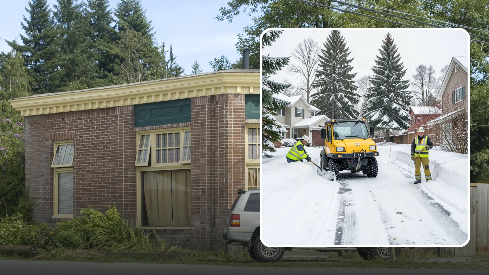 Cul-de-Sac Snow Removal in Hamilton, Skagit County, WA - Plowing of cul-de-sacs and turnarounds that city crews often skip, keeping neighborhood traffic moving.