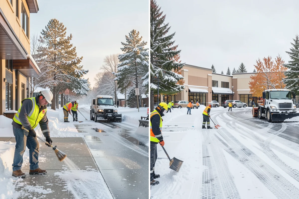 Cul-de-Sac Snow Removal in Hamilton, Skagit County, WA - Plow the circular bulb and connecting street width