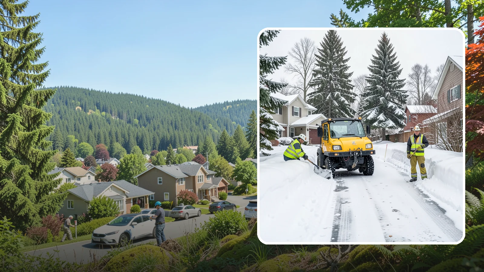 Cul-de-Sac Snow Removal in Index, Snohomish County, WA - Plowing of cul-de-sacs and turnarounds that city crews often skip, keeping neighborhood traffic moving.
