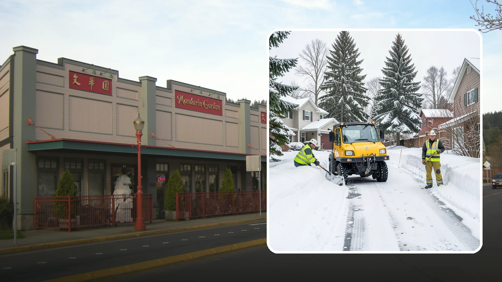 Cul-de-Sac Snow Removal in Issaquah, King County, WA - Plowing of cul-de-sacs and turnarounds that city crews often skip, keeping neighborhood traffic moving.