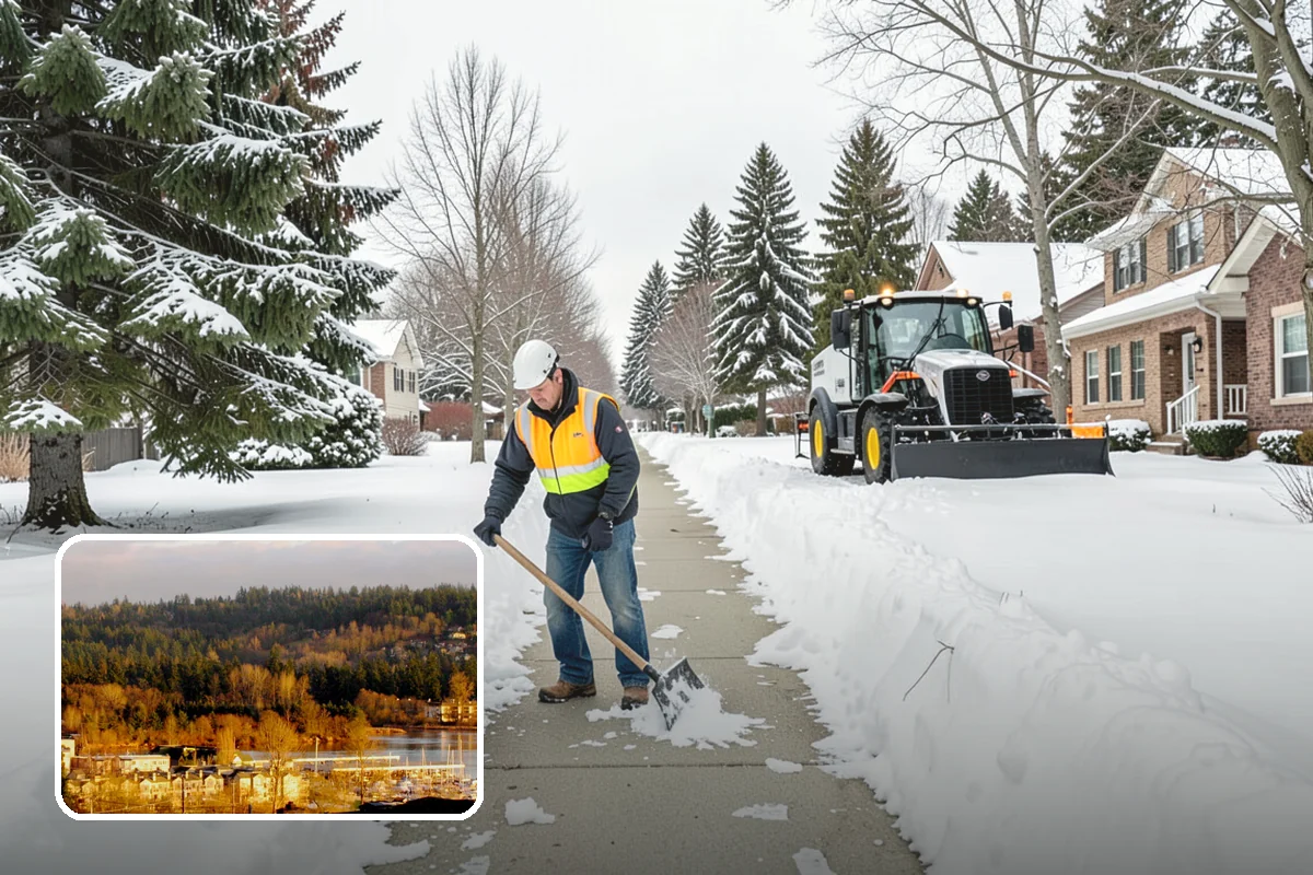 Cul-de-Sac Snow Removal in Kenmore, King County, WA - Clears turnarounds that public plows commonly bypass