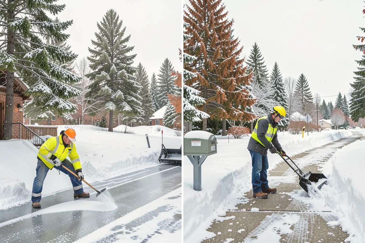 Cul-de-Sac Snow Removal in Kent, King County, WA - Plow the circular bulb and connecting street width