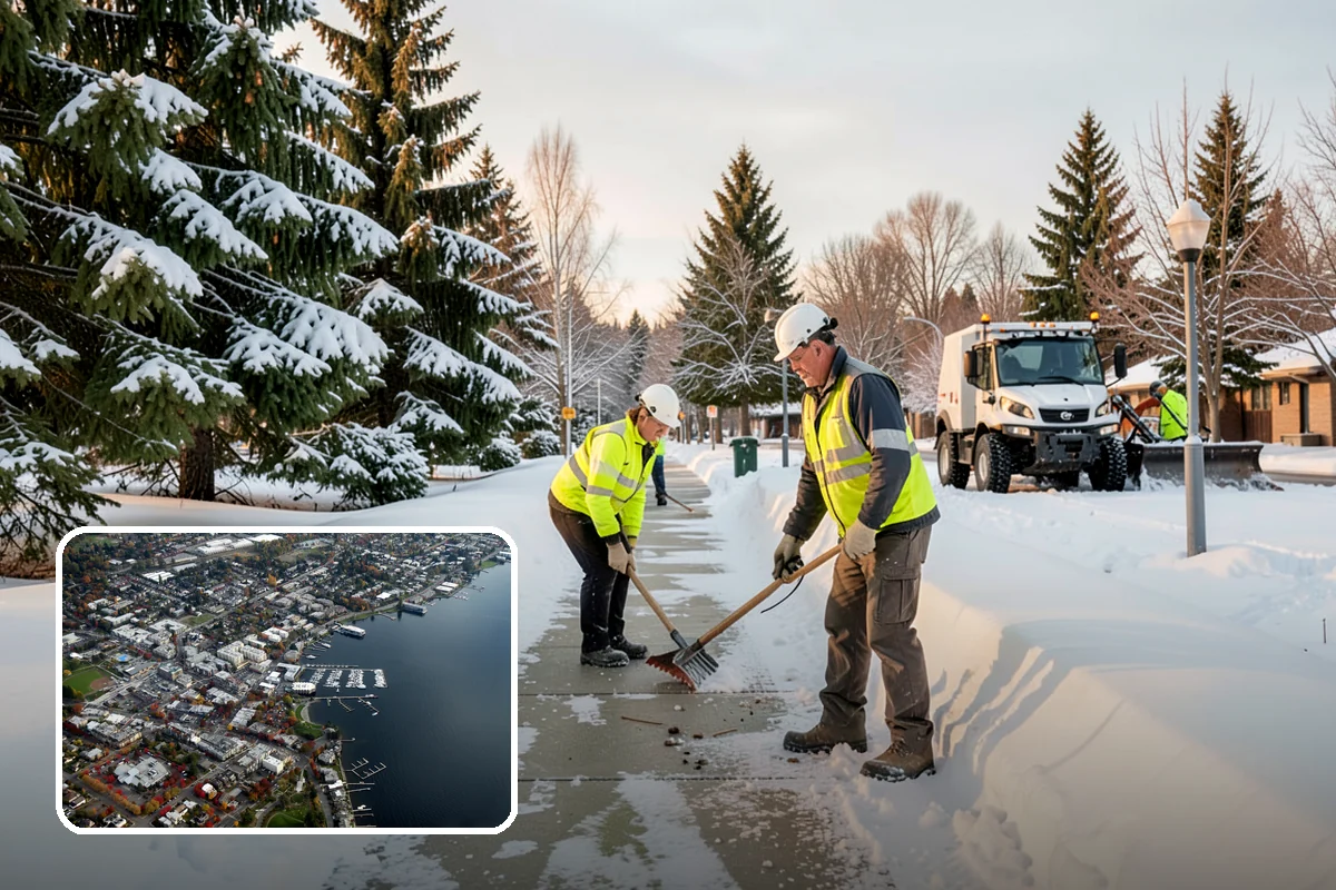 Cul-de-Sac Snow Removal in Kirkland, King County, WA - Clears turnarounds that public plows commonly bypass