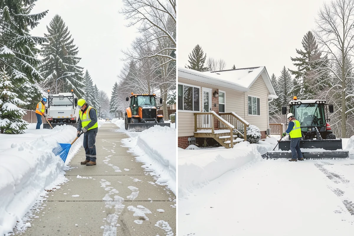 Cul-de-Sac Snow Removal in Kirkland, King County, WA - Plow the circular bulb and connecting street width