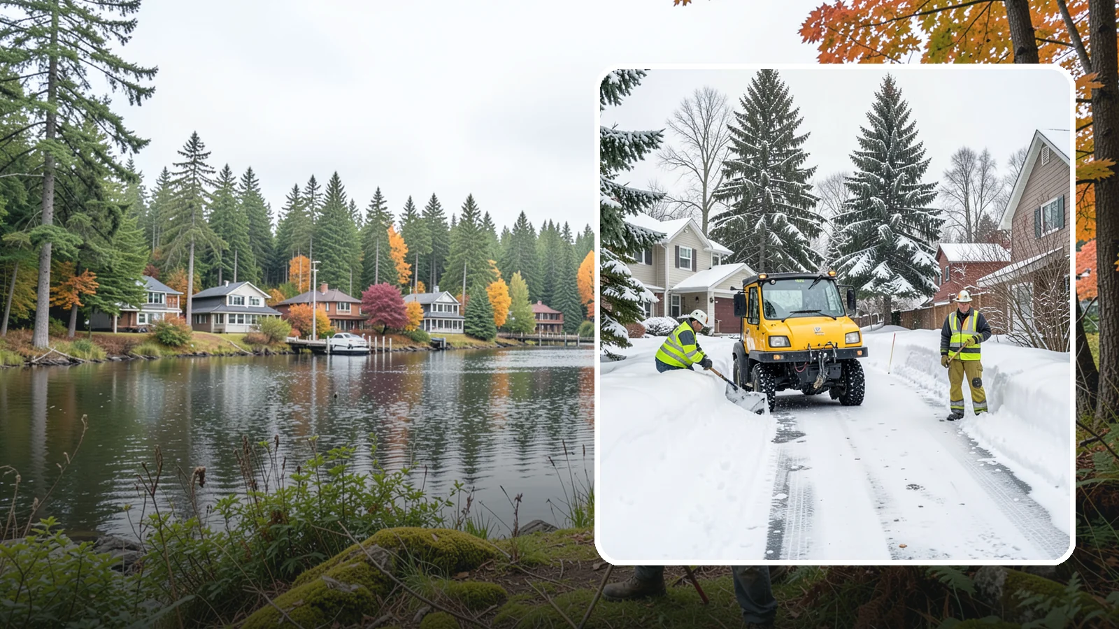 Cul-de-Sac Snow Removal in La Conner, Skagit County, WA - Plowing of cul-de-sacs and turnarounds that city crews often skip, keeping neighborhood traffic moving.