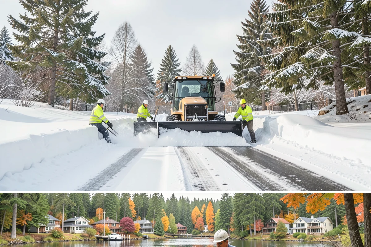 Cul-de-Sac Snow Removal in La Conner, Skagit County, WA - Arrange neighborhood or HOA cul-de-sac coverage before the arctic outflow events that hit the lowlands in midwinter.