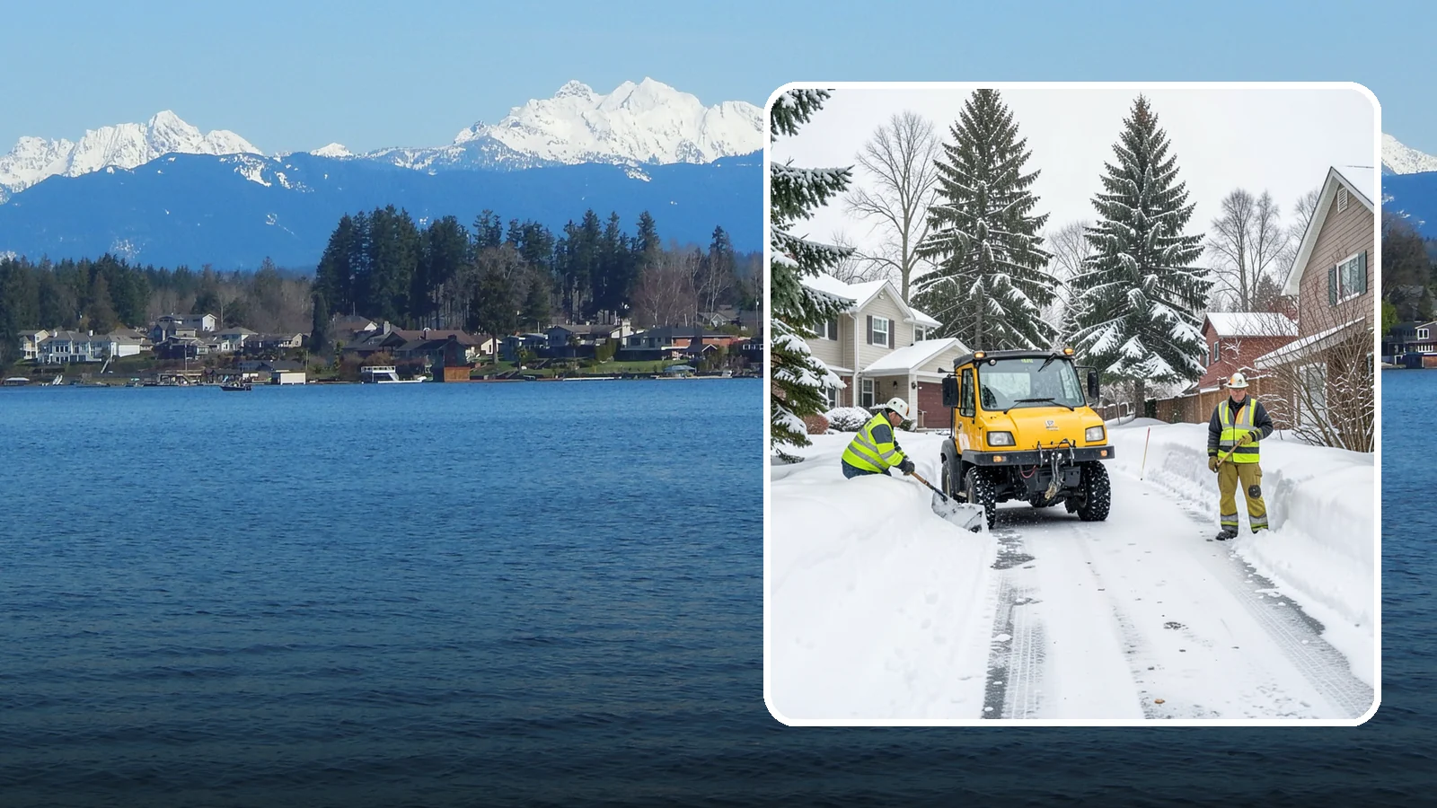 Cul-de-Sac Snow Removal in Lake Stevens, Snohomish County, WA - Plowing of cul-de-sacs and turnarounds that city crews often skip, keeping neighborhood traffic moving.