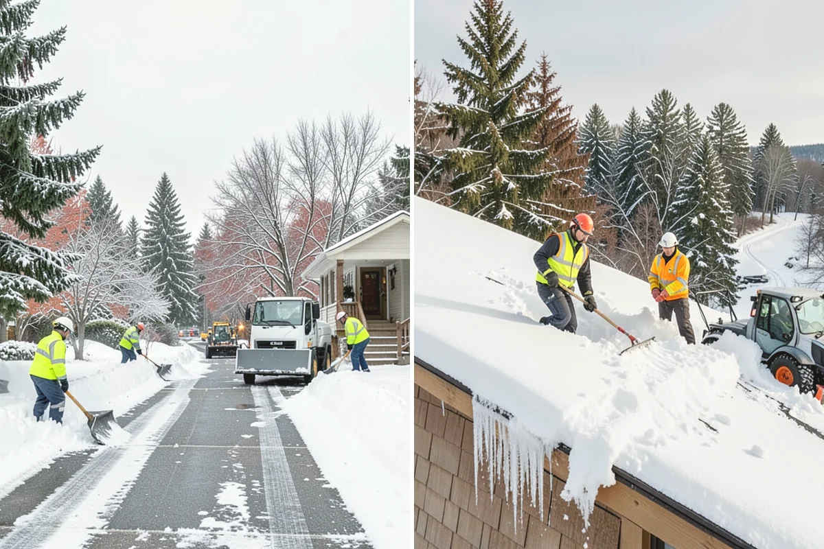 Cul-de-Sac Snow Removal in Lake Stevens, Snohomish County, WA - Plow the circular bulb and connecting street width
