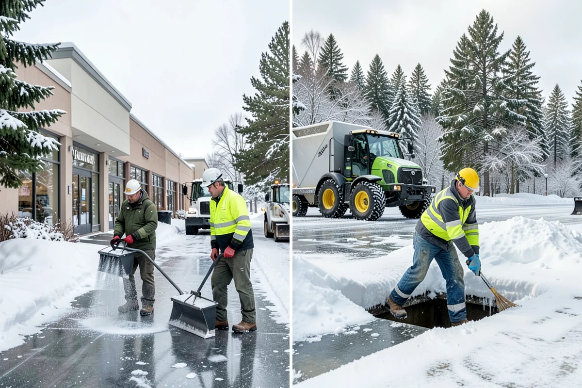 Cul-de-Sac Snow Removal in Lakewood, Pierce County, WA - Plow the circular bulb and connecting street width