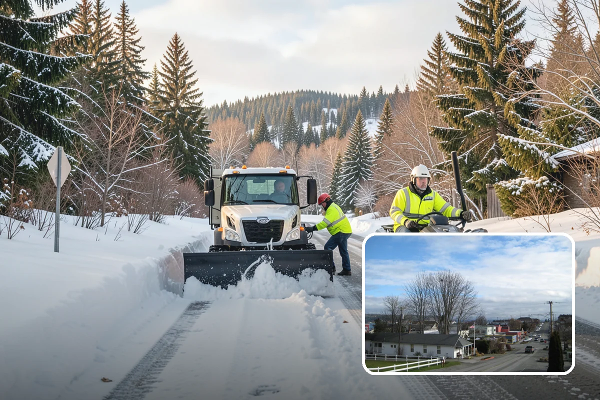 Cul-de-Sac Snow Removal in Langley, Island County, WA - Clears turnarounds that public plows commonly bypass